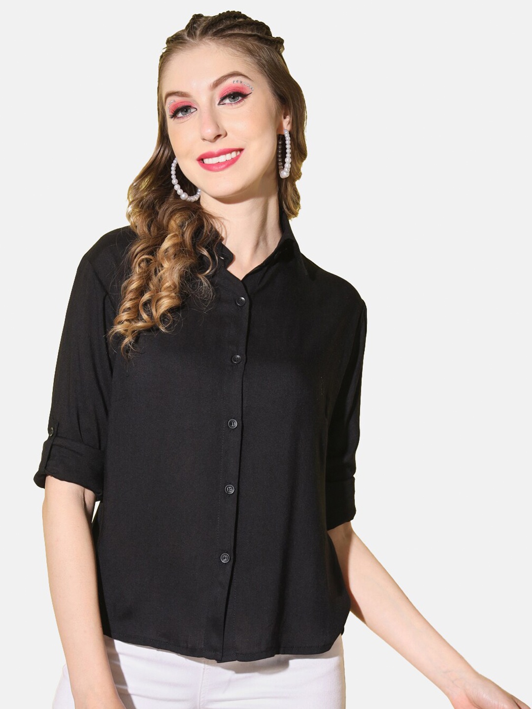 

BUY NEW TREND Women Standard Casual Shirt, Black