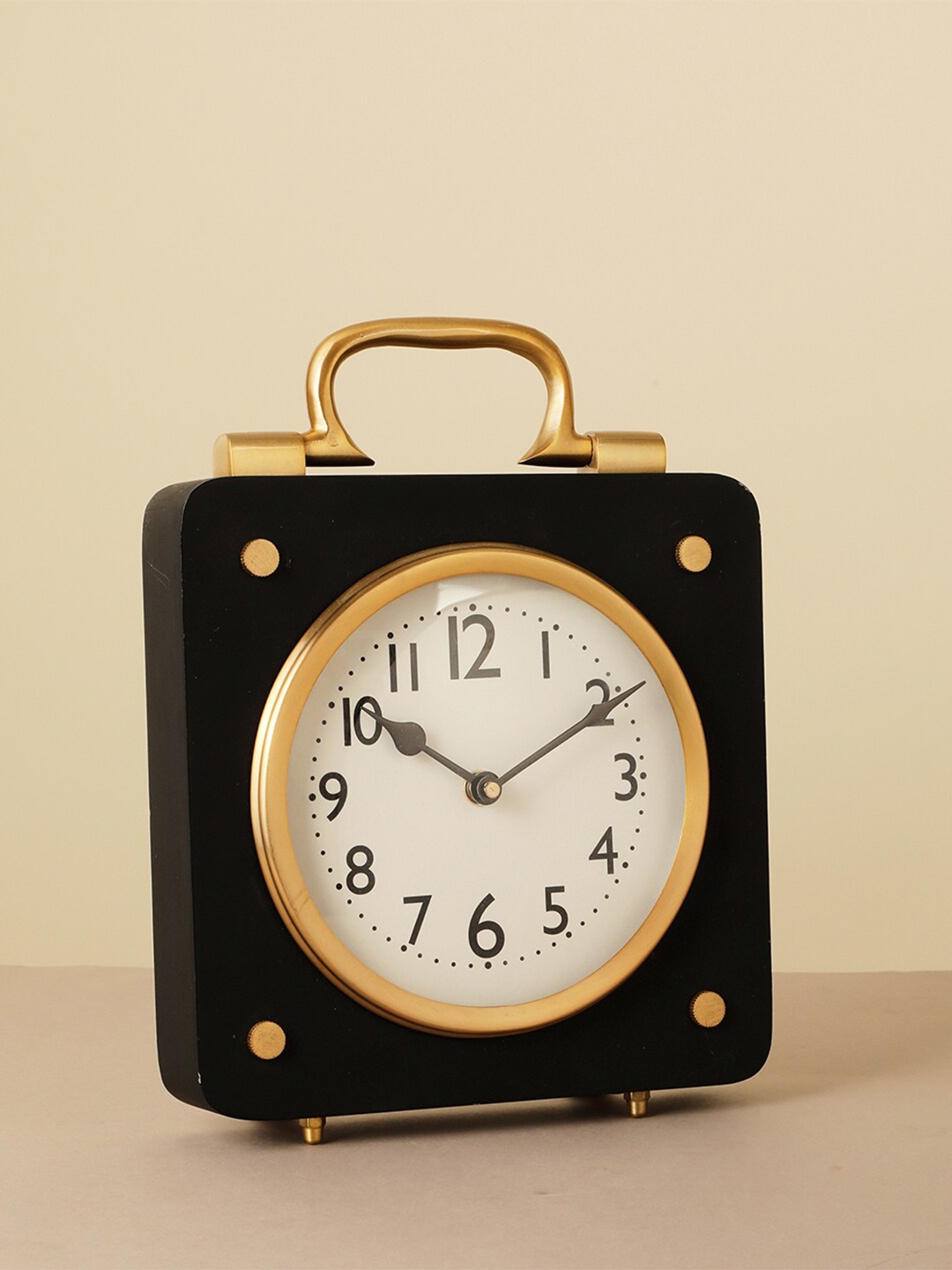 

Fabindia Inaaya Black & Yellow Traditional Analogue Table Clock