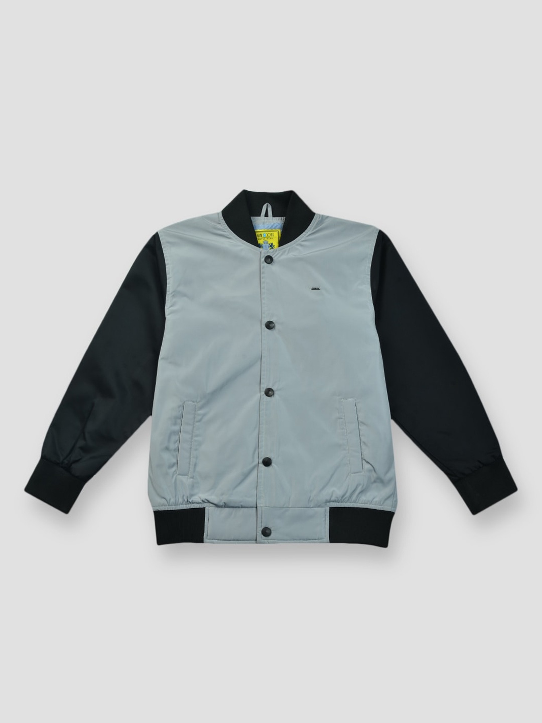 

Gini and Jony Boys Colourblocked Bomber Jacket, Grey