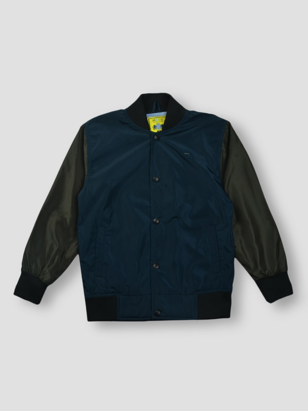 

Gini and Jony Boys Colourblocked Bomber Jacket, Navy blue