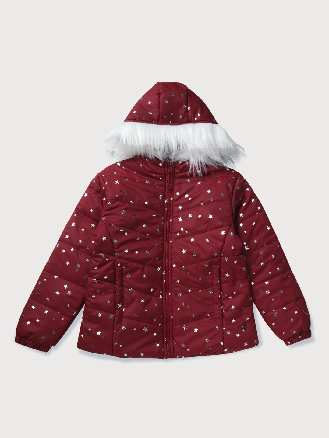 

Gini and Jony Girls Longline Puffer Jacket, Red