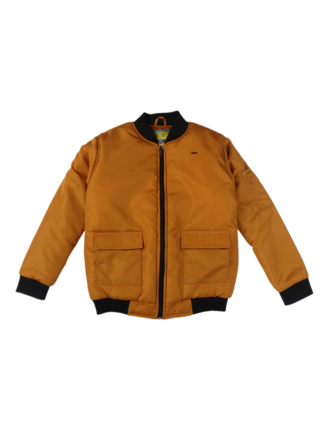 

Gini and Jony Boys Full Sleeves Bomber Jacket, Mustard