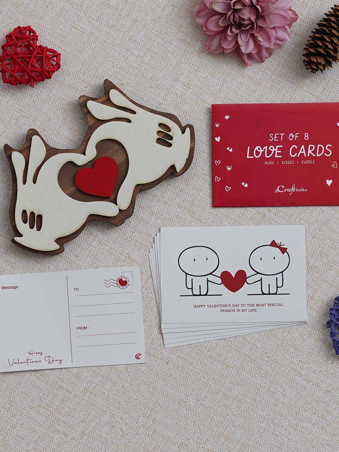 

eCraftIndia Red & White 2 Pcs Valentine Gift Set