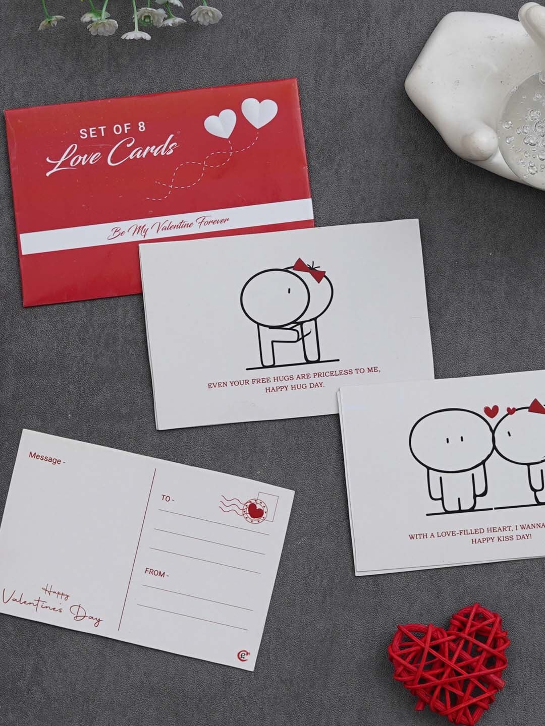 

eCraftIndia Red & White 2 Pcs Valentine Gift Set