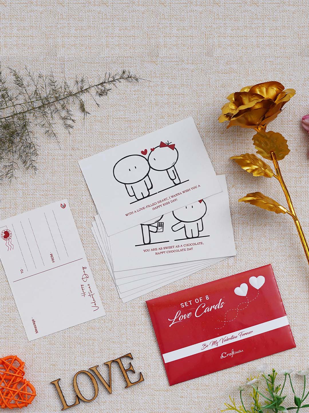 

eCraftIndia Red & White 2 Pcs Valentine Gift Set