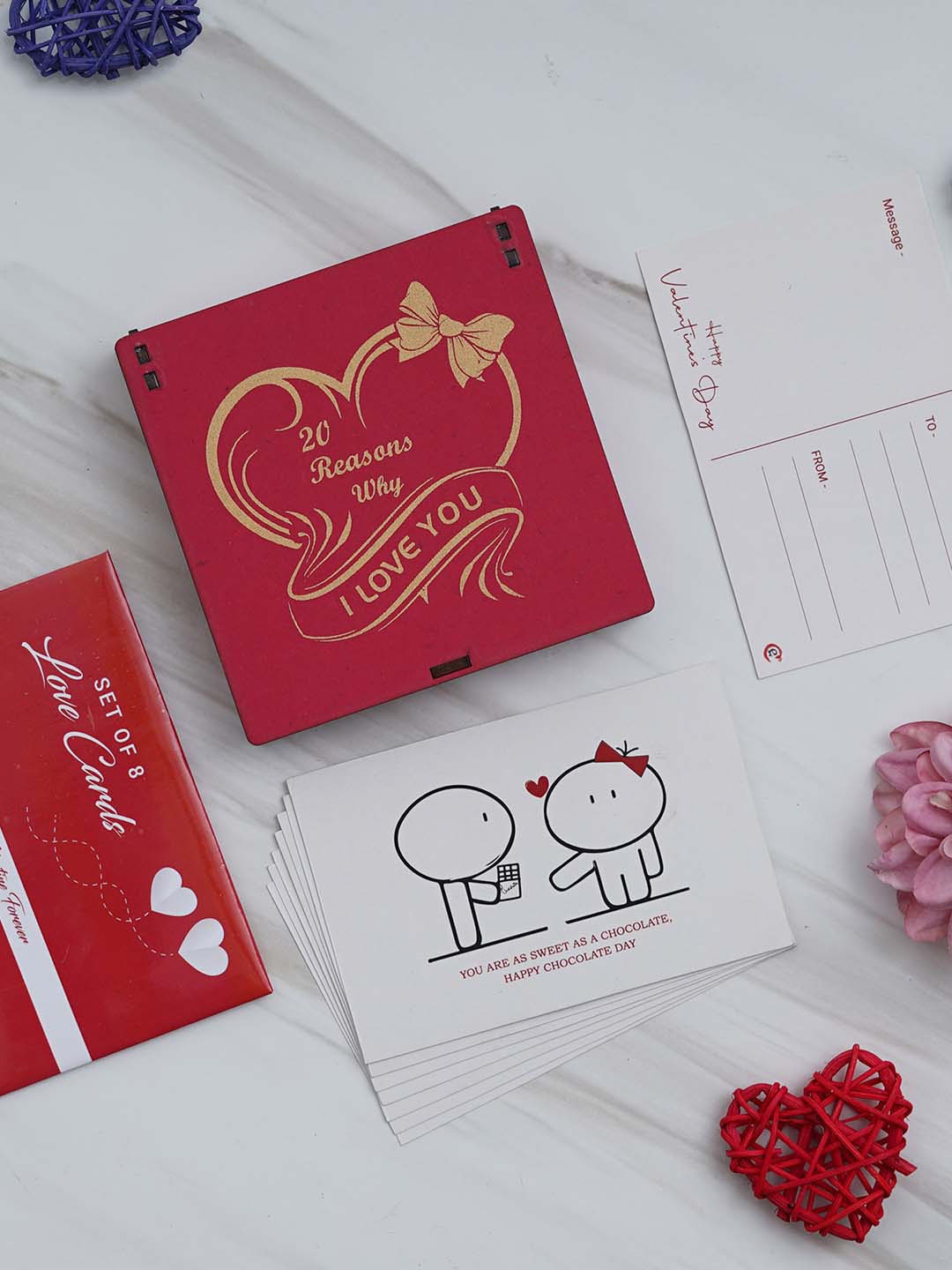 

eCraftIndia Red & White 2 Pcs Valentine Gift Set