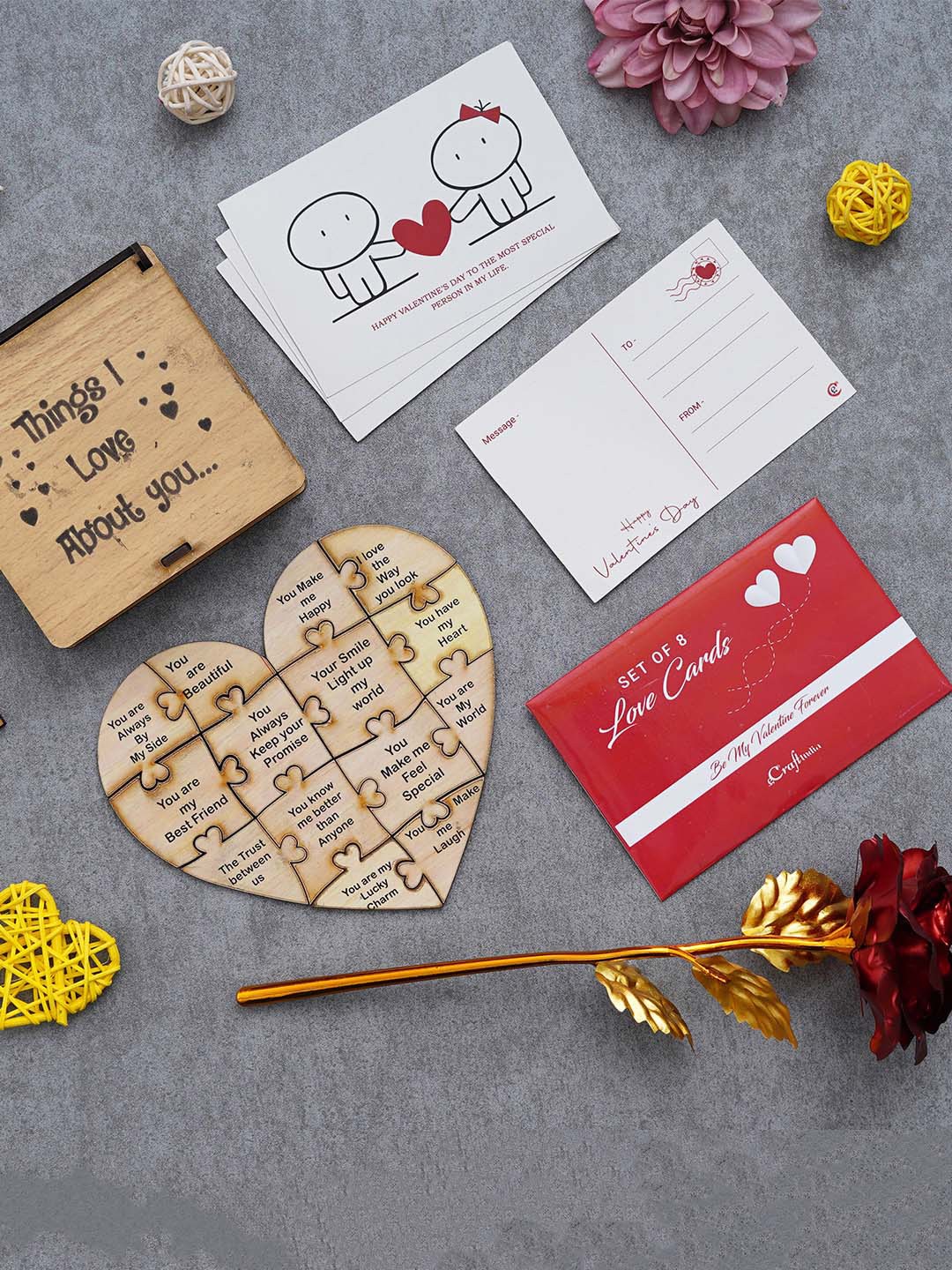 

eCraftIndia Red & Brown 3 Pcs Valentine Gift Set