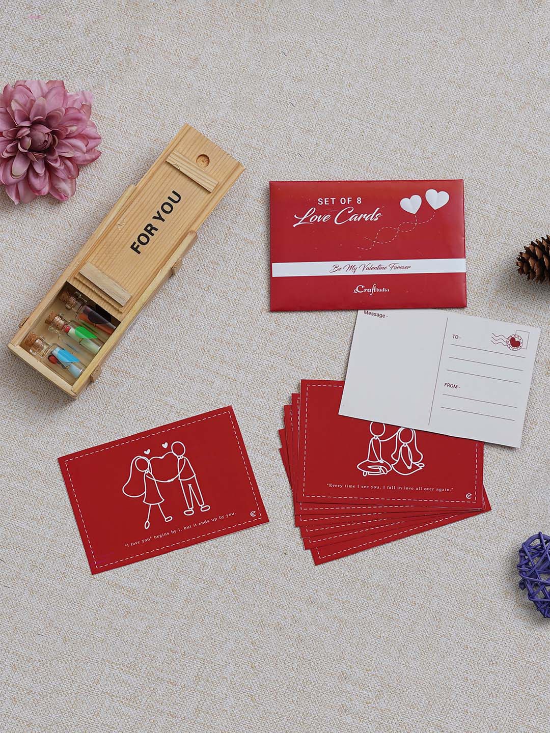 

eCraftIndia Red & Brown 2 Pcs Valentine Gift Set