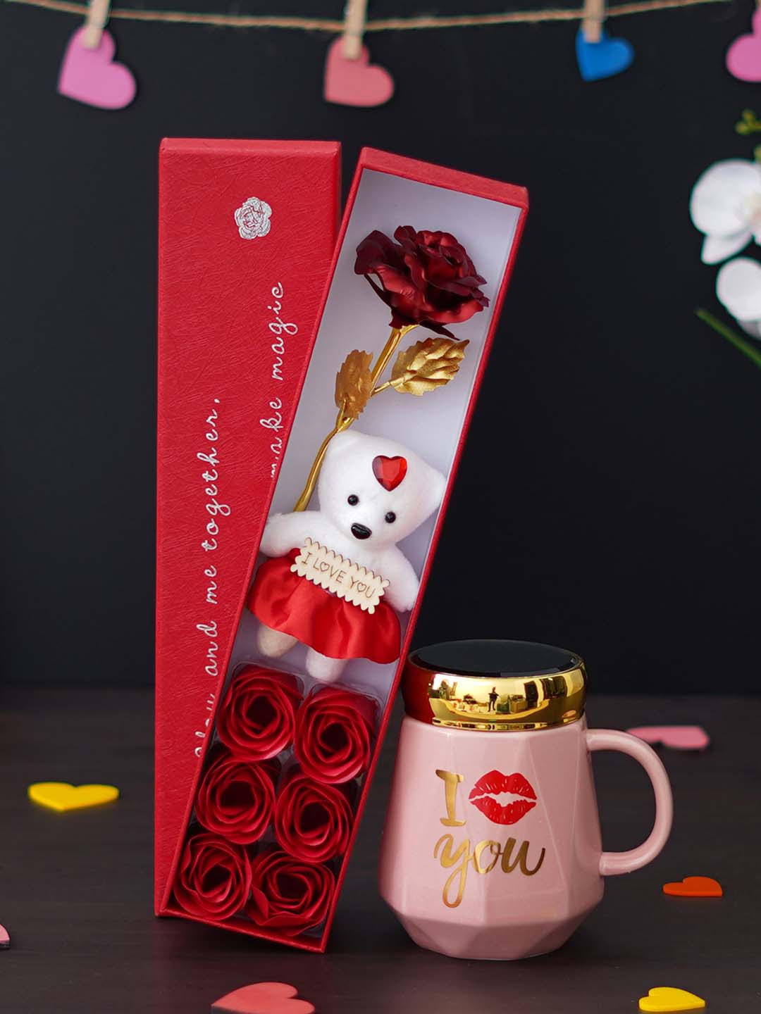 

eCraftIndia Pink & Red 2 Pcs Valentine Gift Set