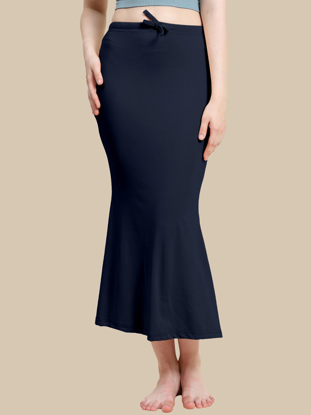 

Jaanvi Fish Cut Style Seamless Saree Shapewear, Navy blue