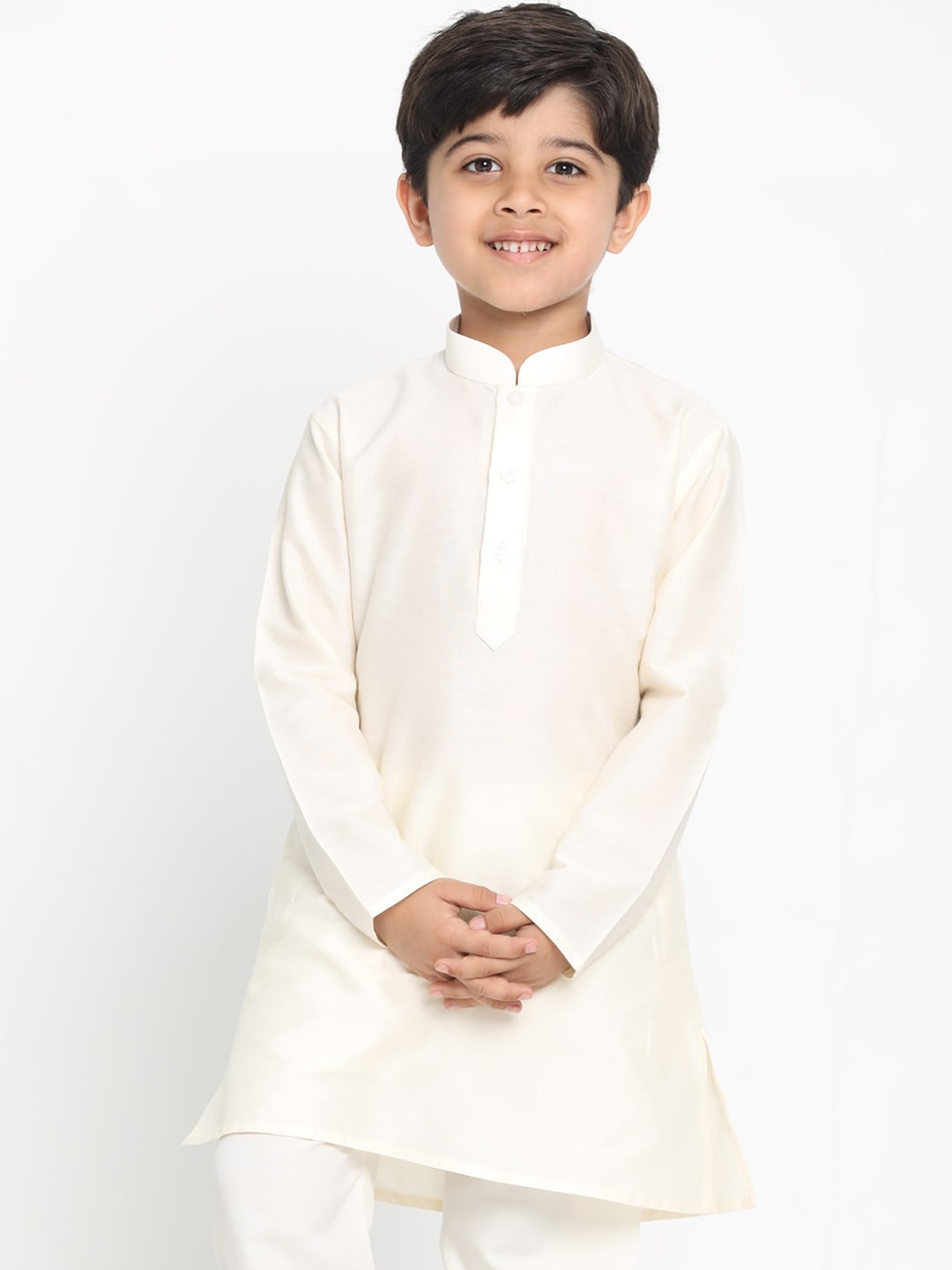 

VASTRAMAY Boys Mandarin Collar Kurta, Cream