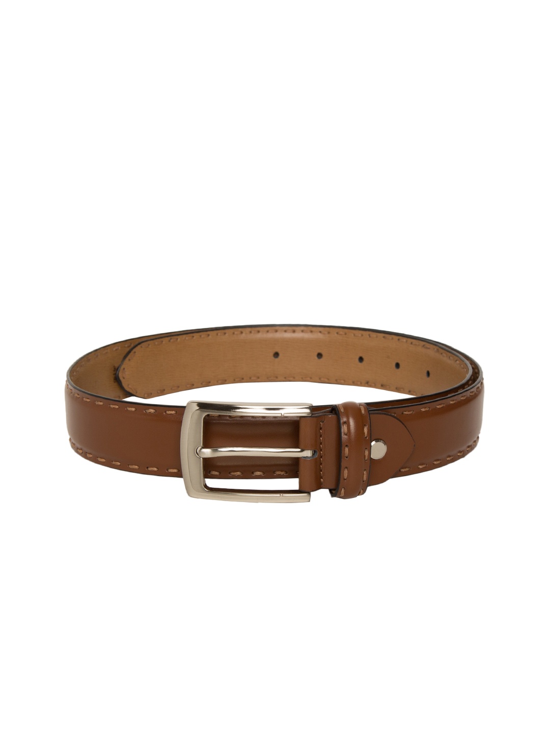 

Mast & Harbour Men Tan Brown Solid Leather Belt