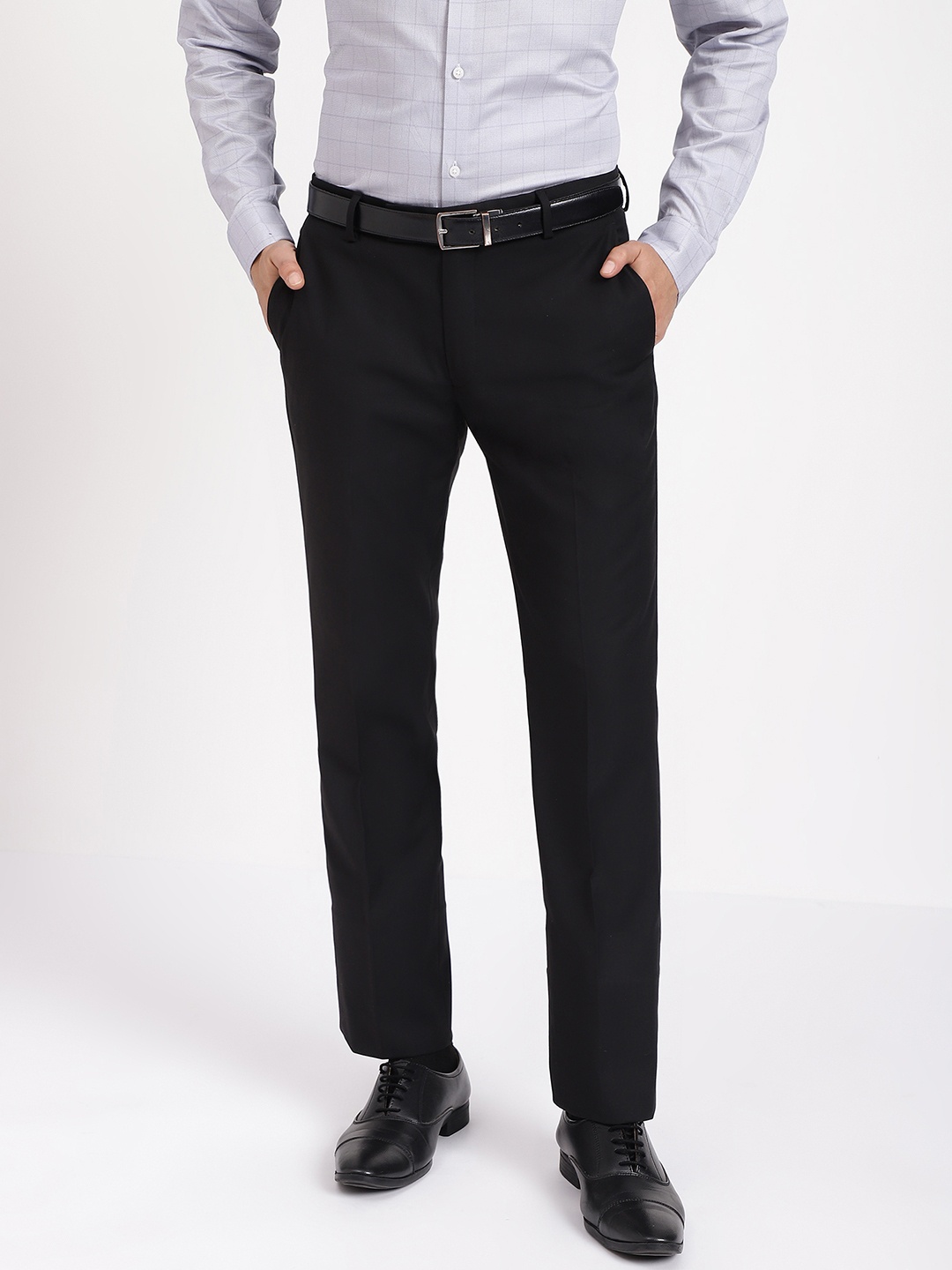 

Arrow Men Autoflex Formal Trousers, Black
