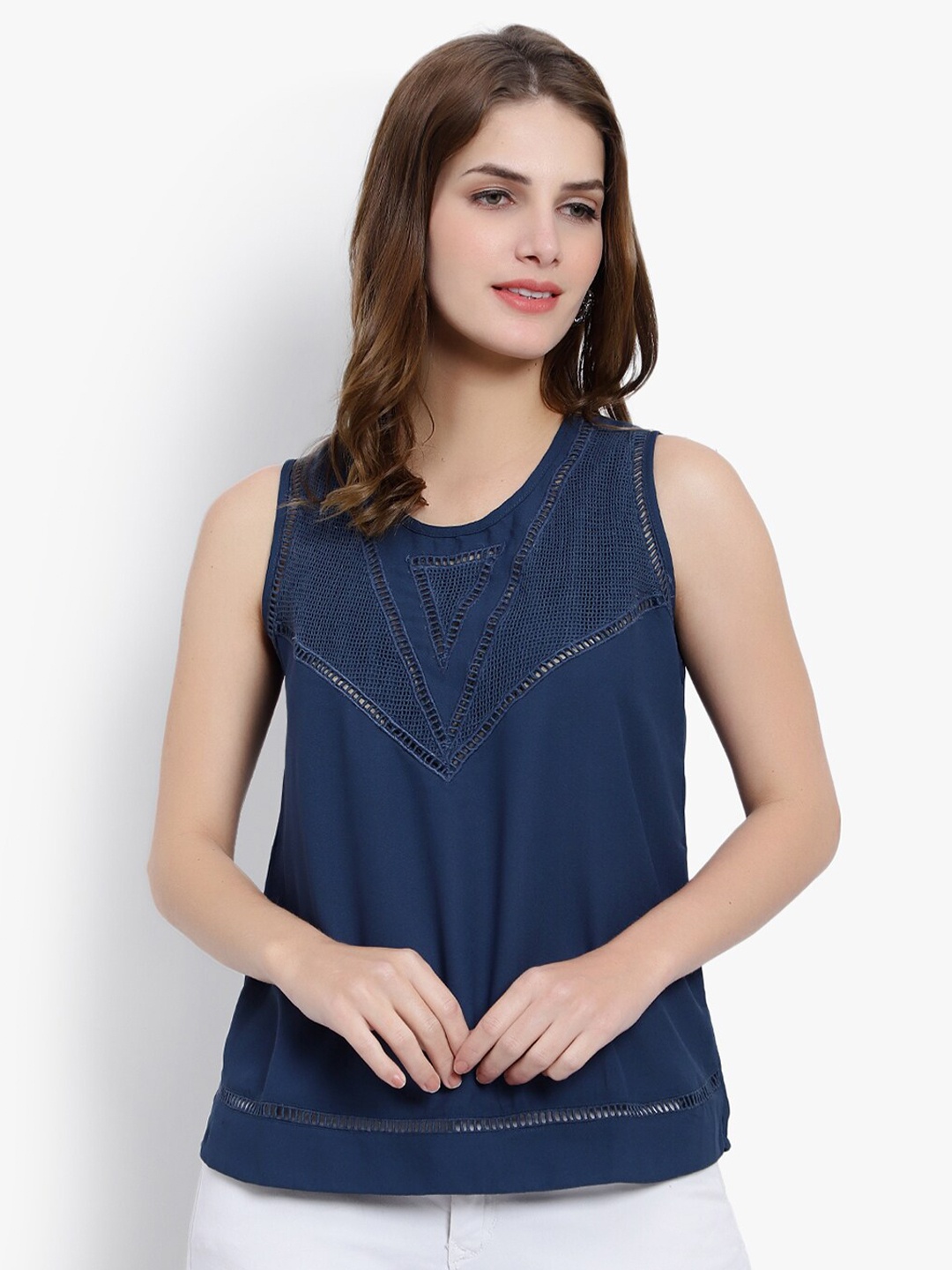 

DRIRO Round Neck Top, Blue