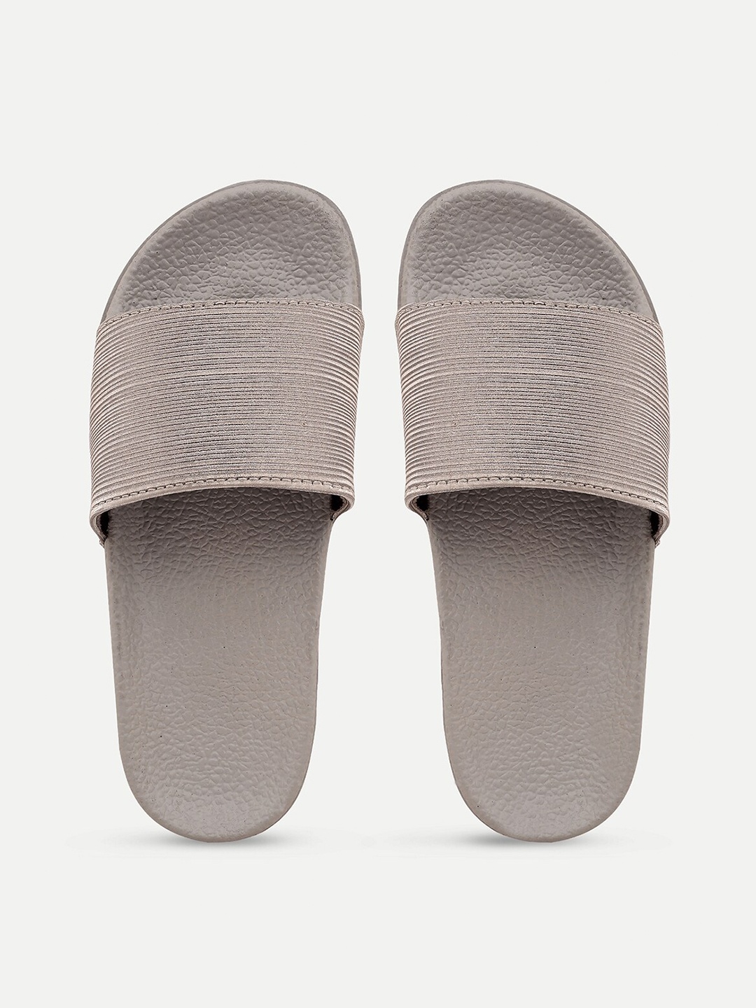 

AMACLASS Women Textured Sliders, Grey