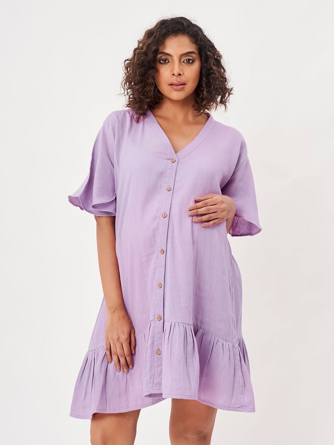 

Ed-a-Mamma Maternity Drop-Waist Dress, Lavender