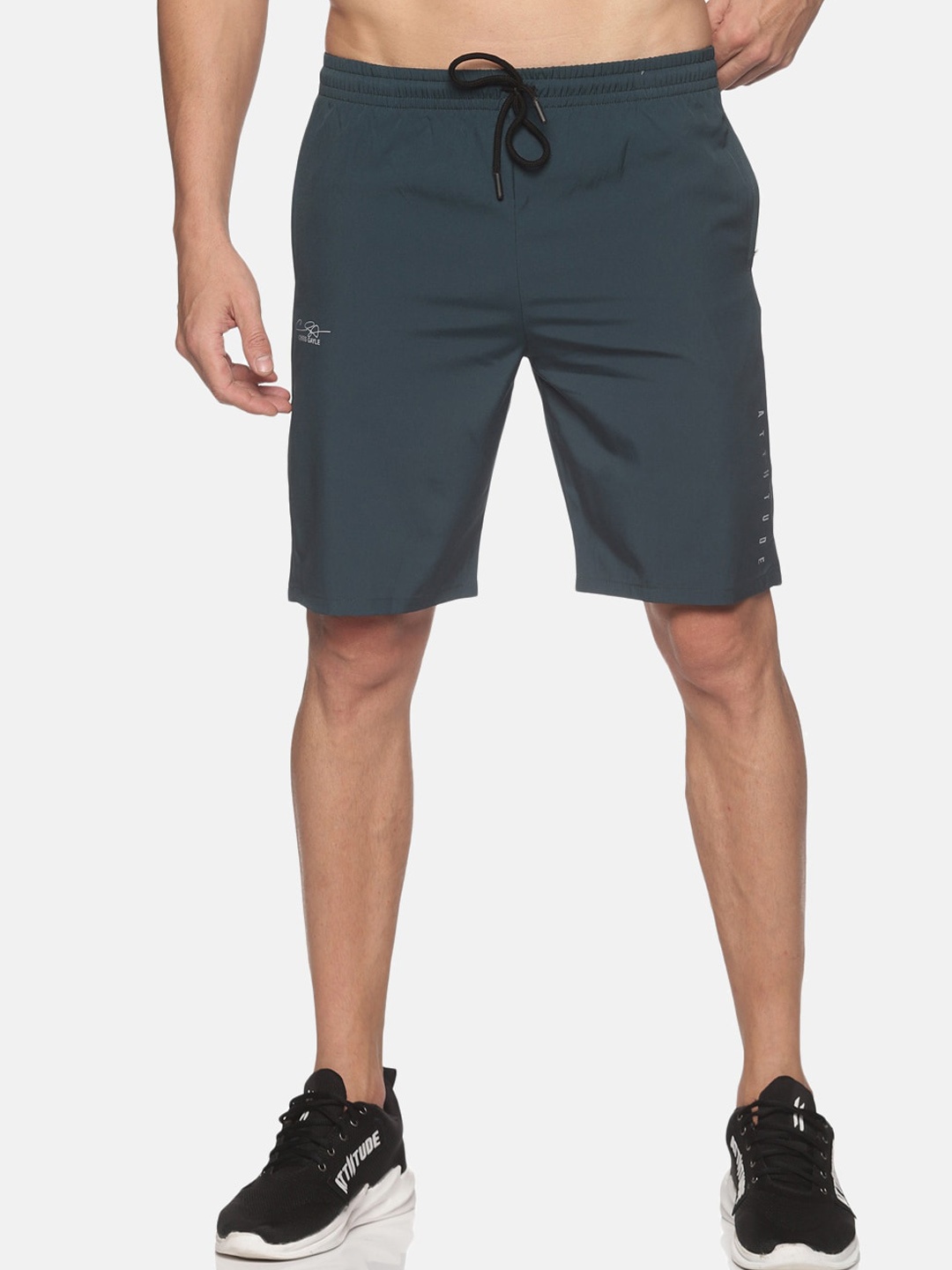 

ATTIITUDE Men Low-Rise Rapid-Dry Sports Shorts, Teal