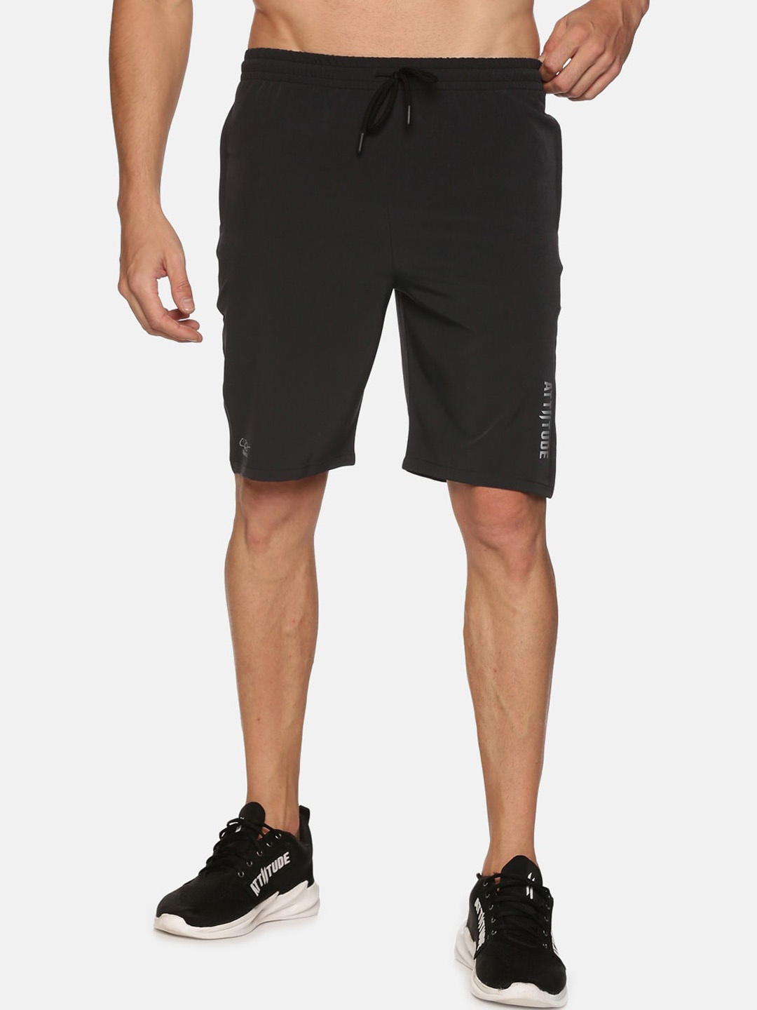 

ATTIITUDE Men Low-Rise Rapid Dry Sports Shorts, Grey