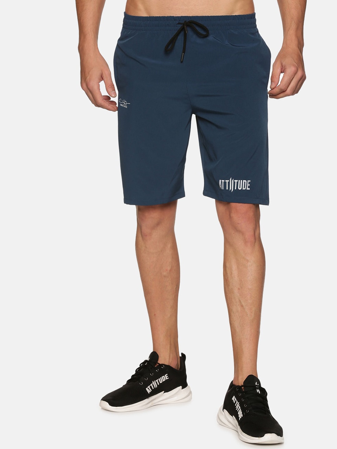 

ATTIITUDE Men Low-Rise Sports Shorts, Blue