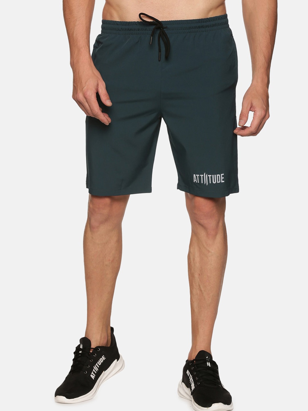 

ATTIITUDE Men Low-Rise Rapid-Dry Regular Fit Sports Shorts, Olive