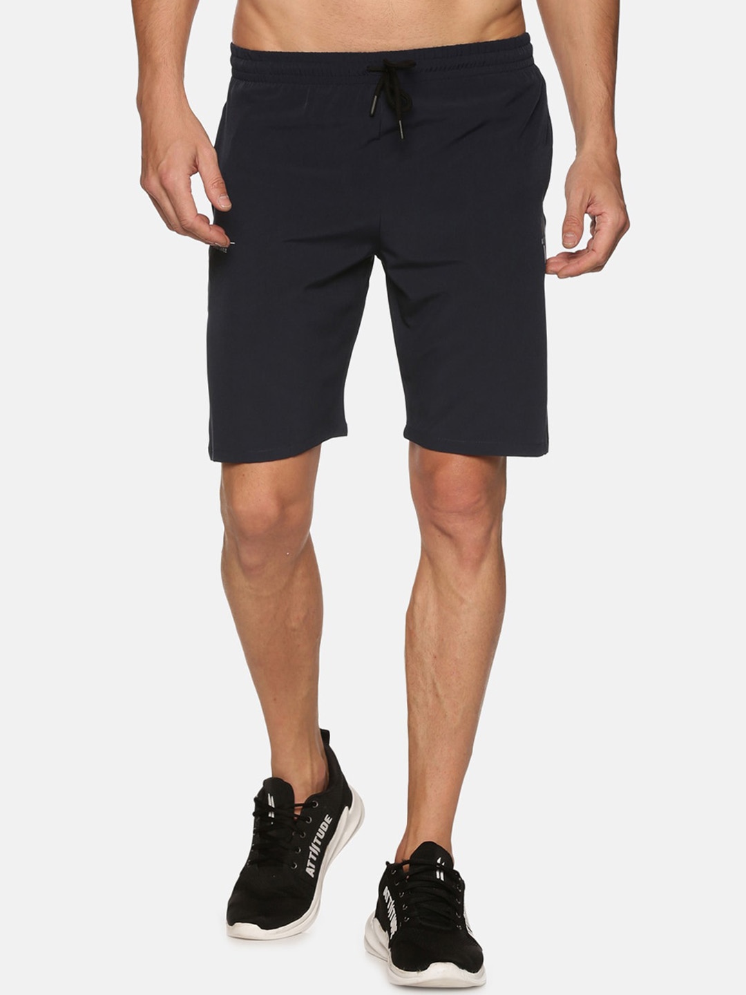 

ATTIITUDE Men Low-Rise Rapid-Dry Sports Shorts, Navy blue