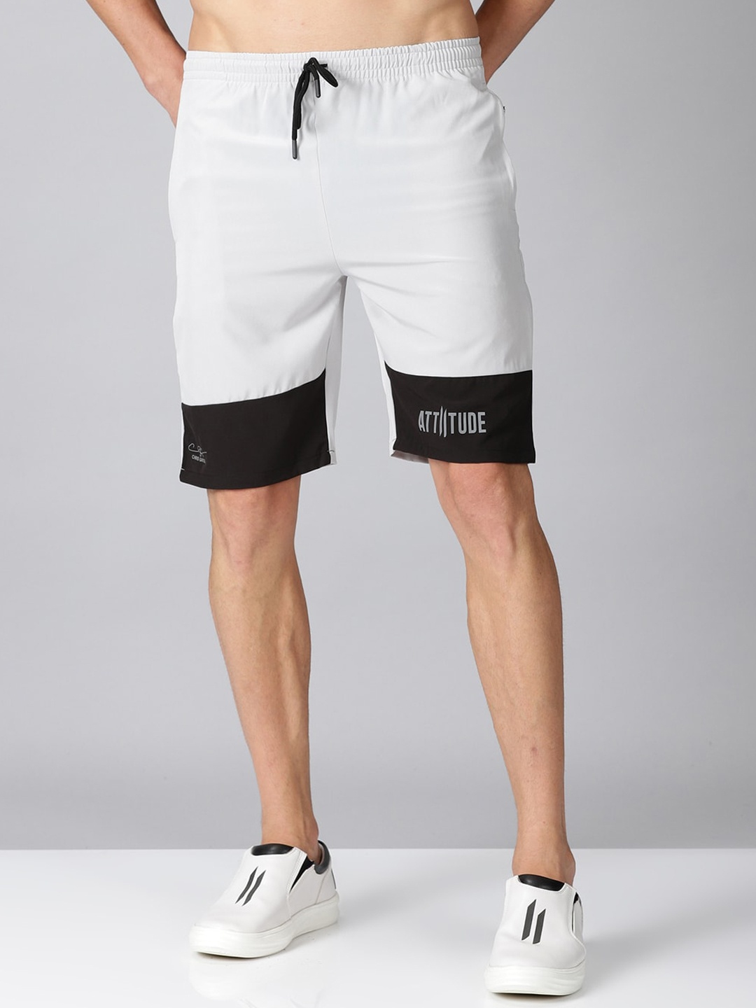 

ATTIITUDE Men Low-Rise Rapid Dry Sports Shorts, Grey