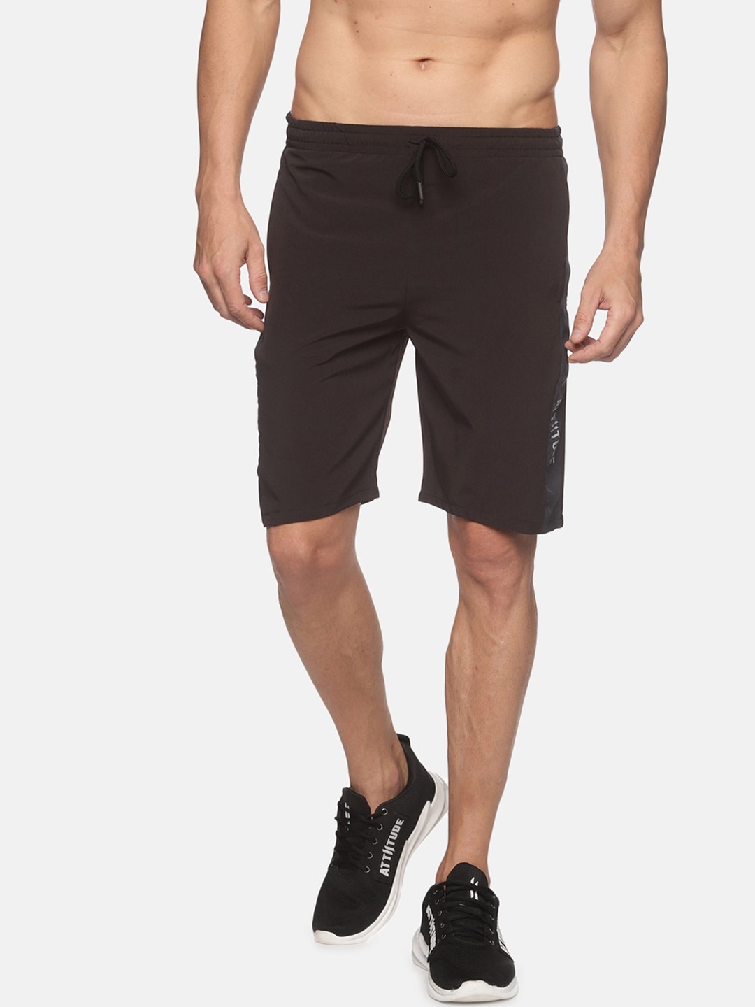 

ATTIITUDE Men Low-Rise Rapid-Dry Sports Shorts, Coffee brown