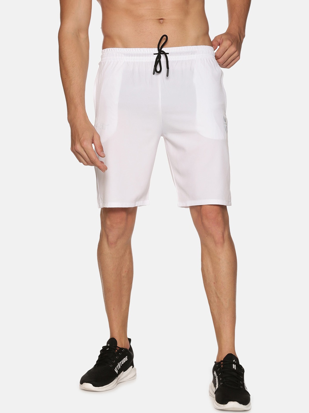

ATTIITUDE Men Low-Rise Rapid-Dry Regular Fit Sports Shorts, White