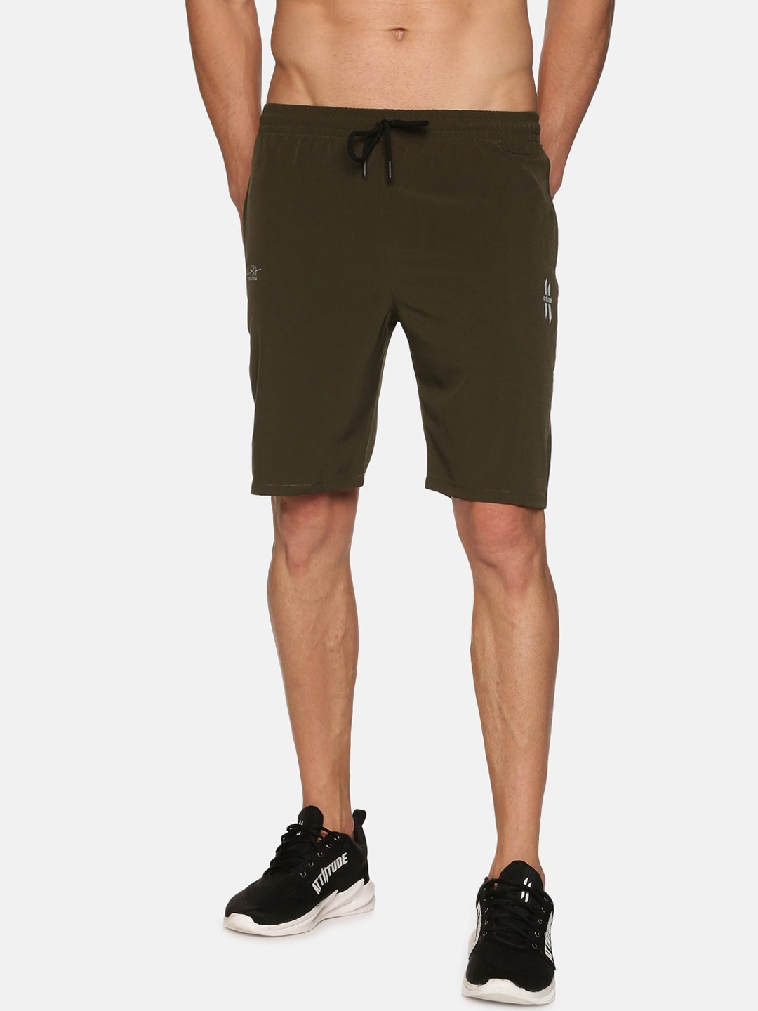 

ATTIITUDE Men Rapid-Dry Low-Rise Sports Shorts C10-19F-2XL_2XL, Olive