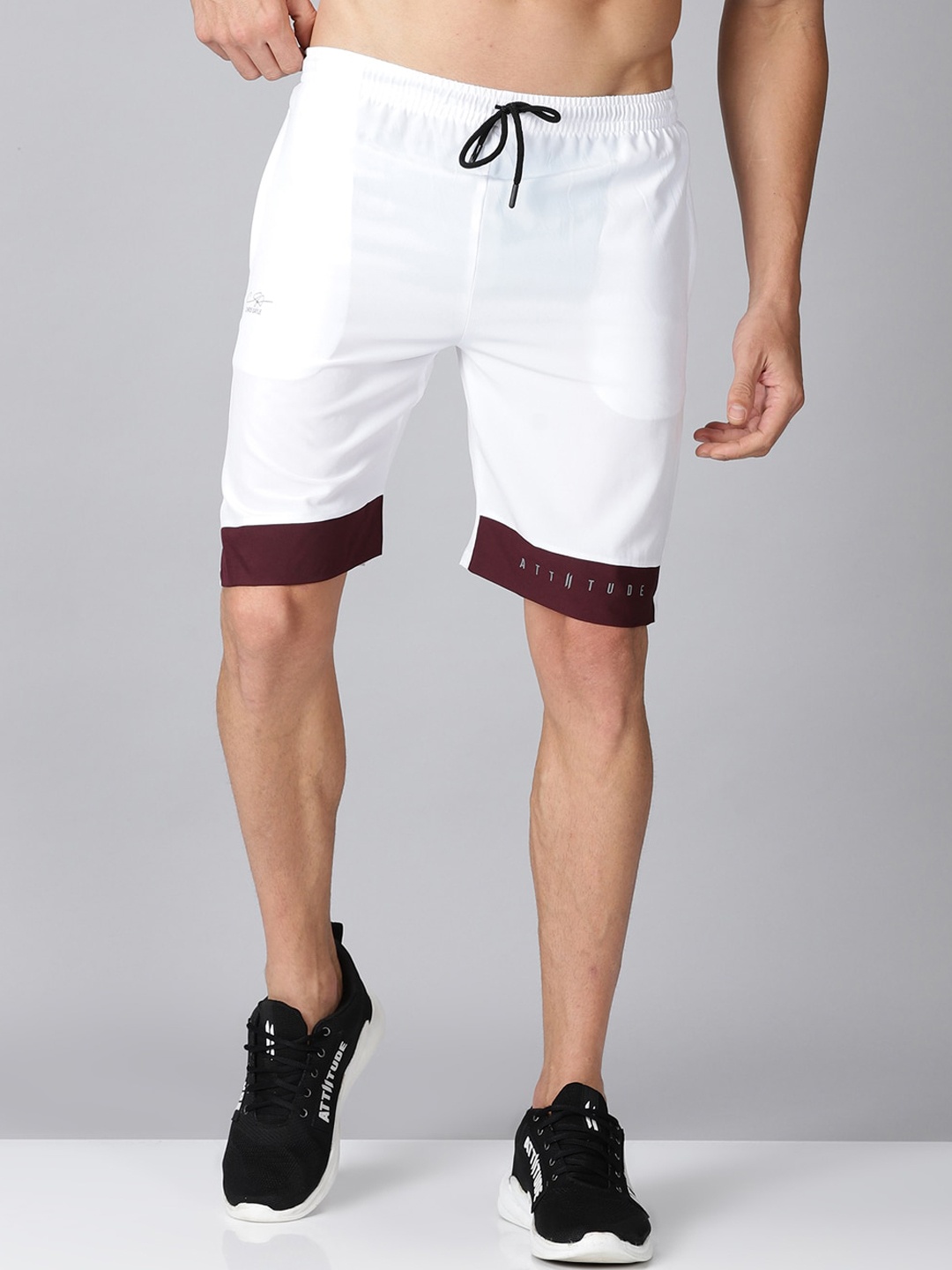 

ATTIITUDE Men Low-Rise Regular Shorts, White