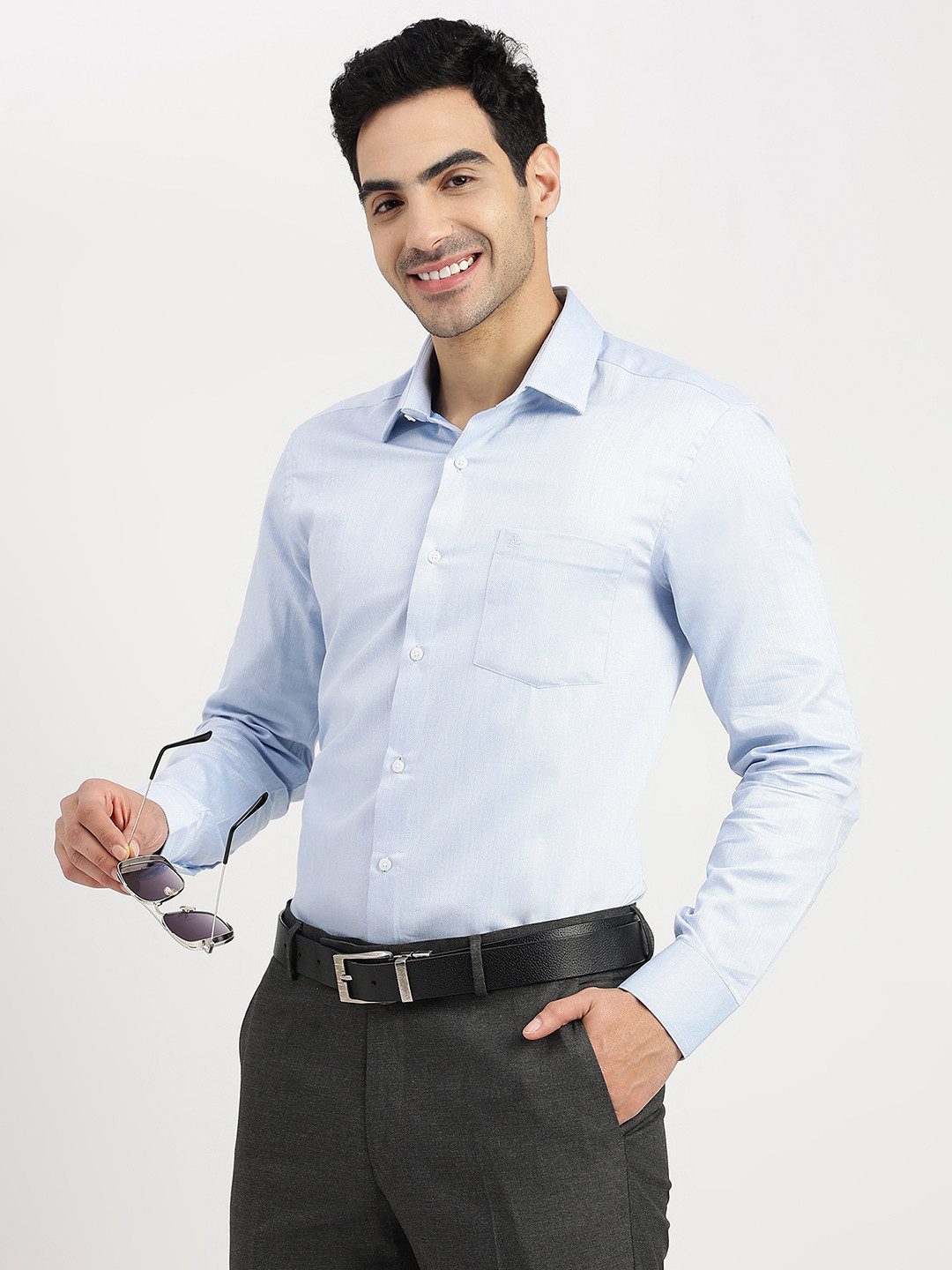 

Arrow Slim Fit Formal Pure Cotton Shirt, Blue