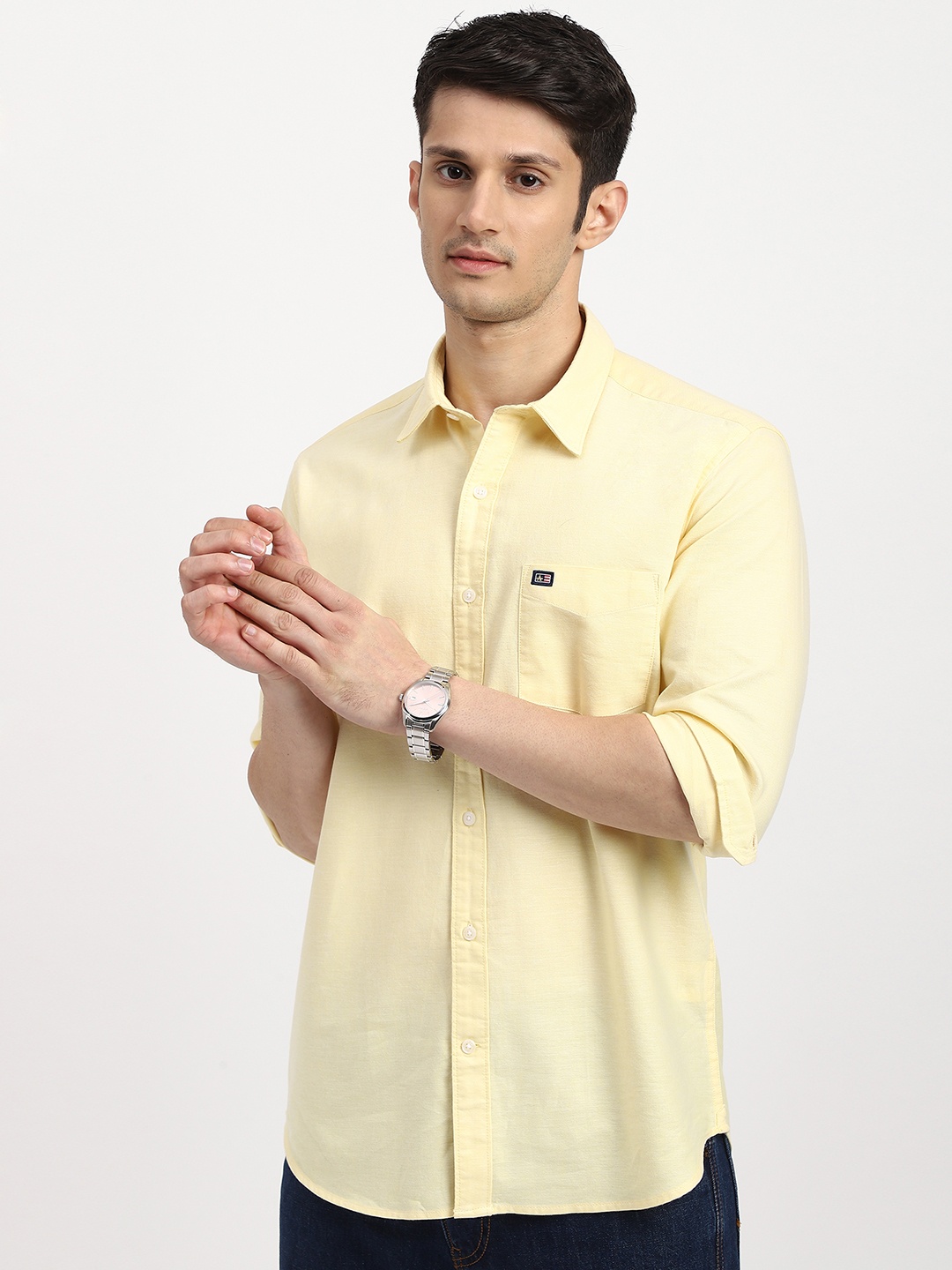 

Arrow Sport Men Oxford Slim Fit Cotton Casual Shirt, Yellow