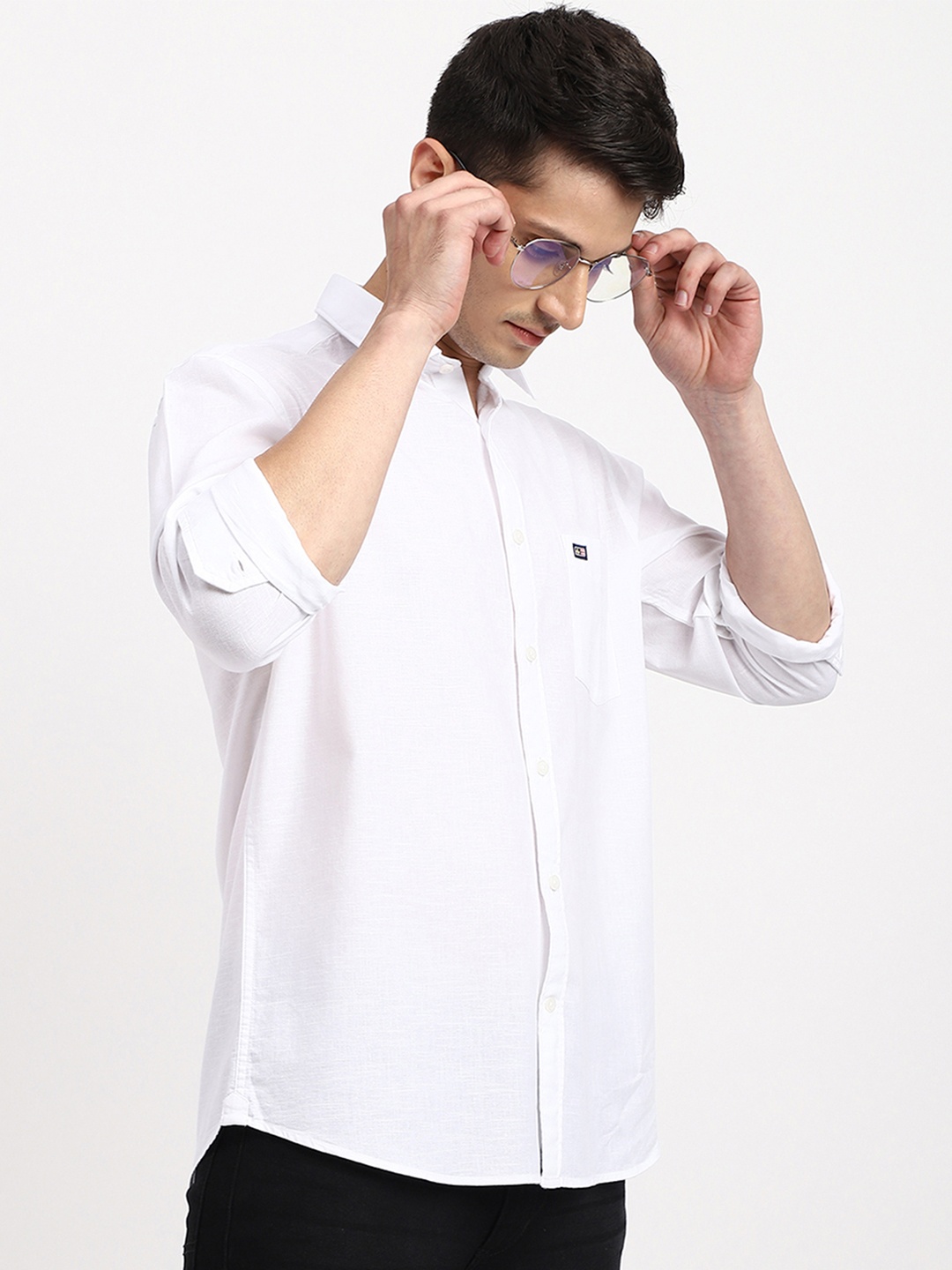 

Arrow Sport Men Slim Fit Spread Collar Casual Shirt, White