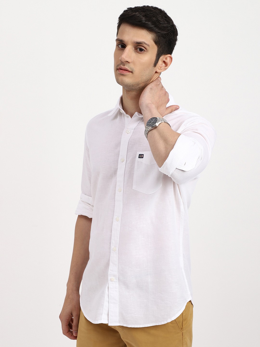 

Arrow Sport Men Pure Cotton Slim Fit Casual Shirt, White