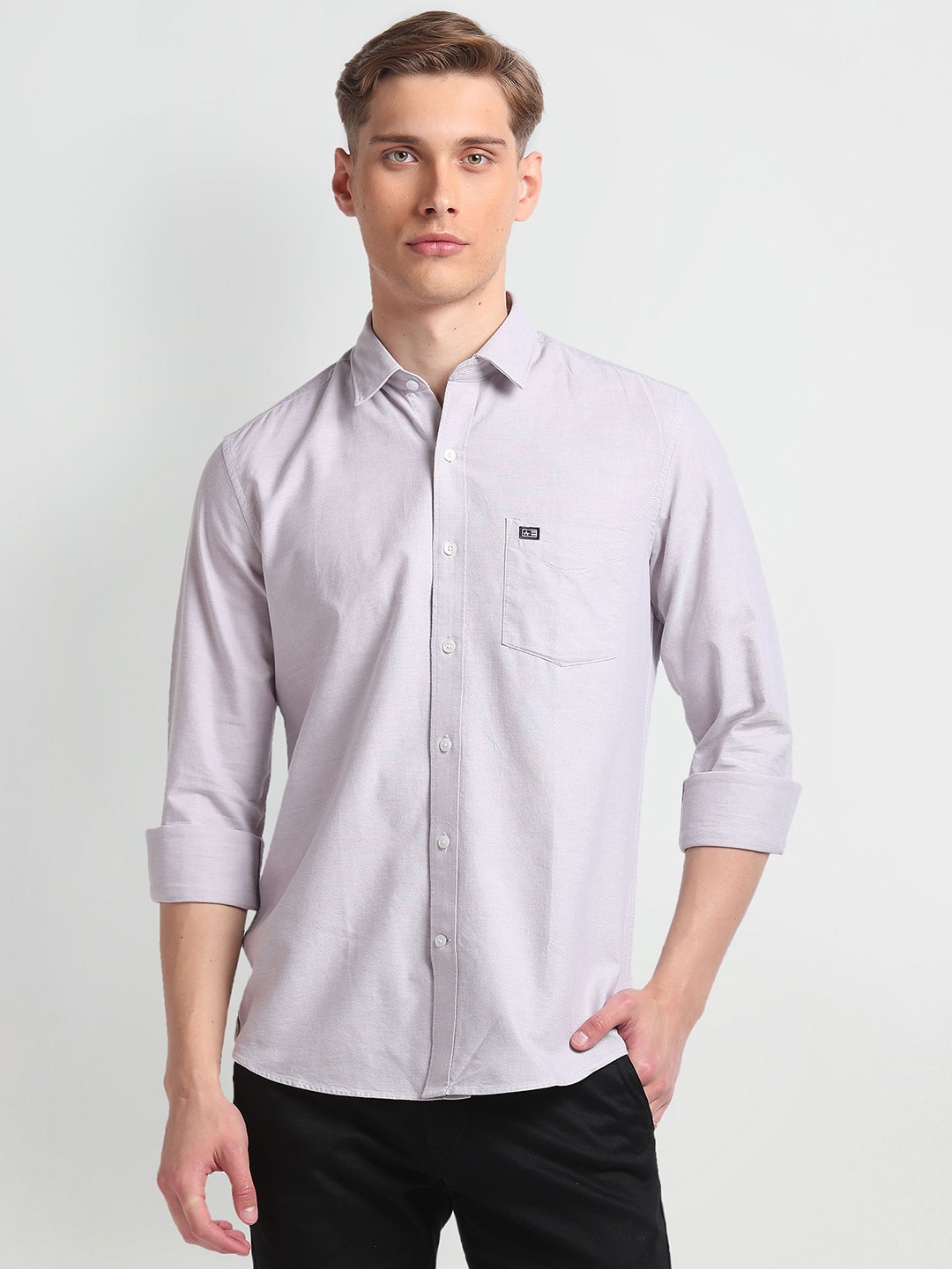 

Arrow Sport Men Cotton Oxford Slim Fit Casual Shirt, Grey