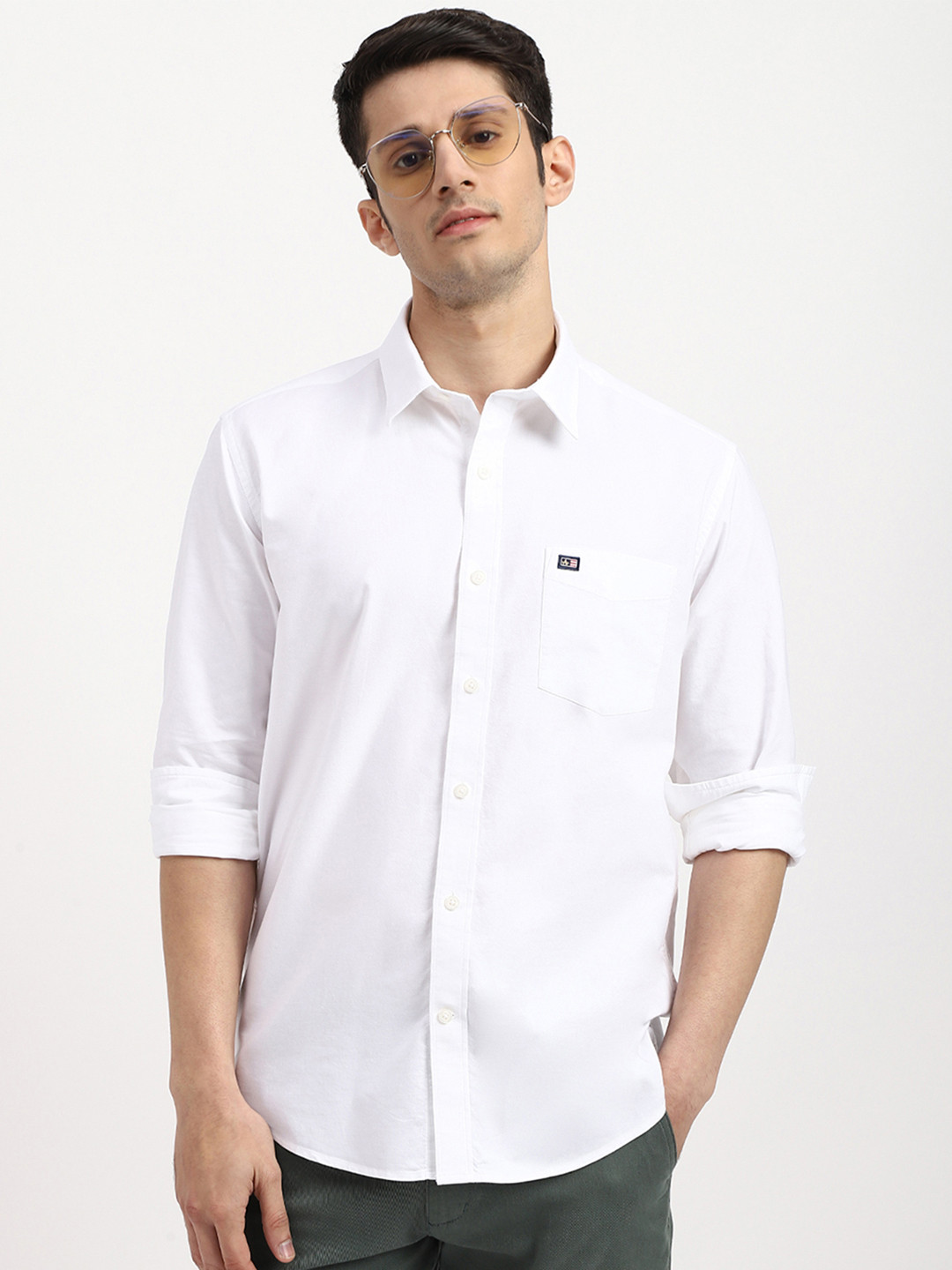 

Arrow Sport Men Cotton Oxford Casual Shirt, White