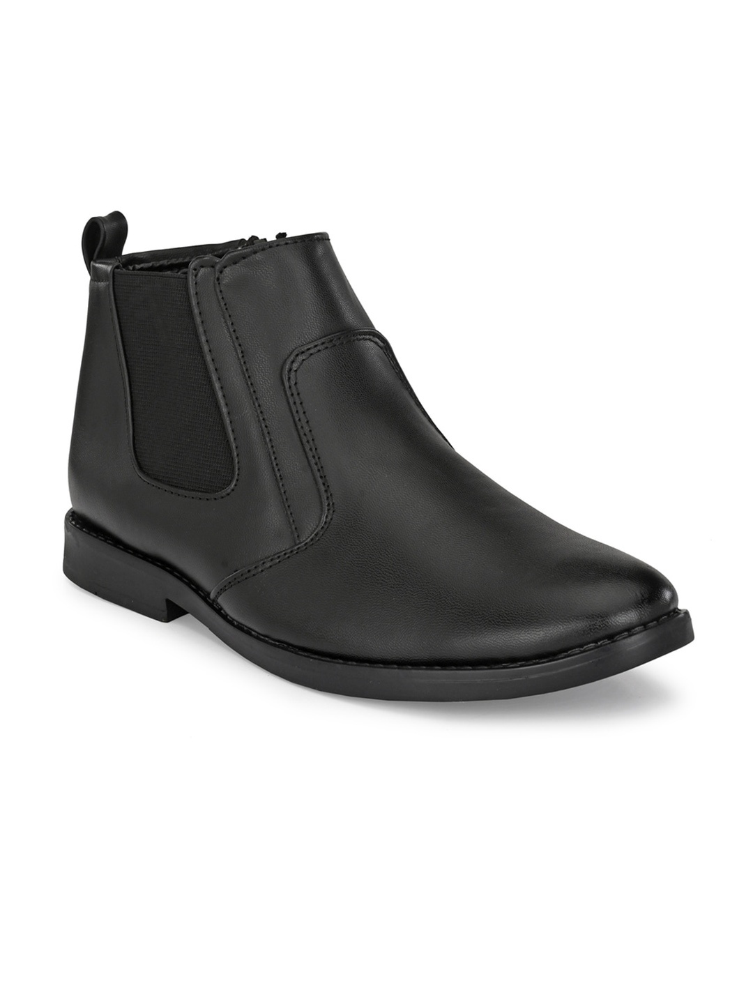 

Absolutee Shoes Men Mid-Top Chelsea Boots, Black