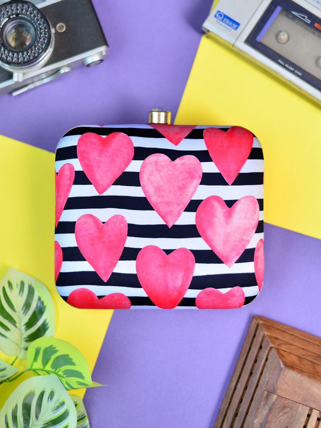 

ARTKLIM Women Printed Fabric Box Clutch, Pink