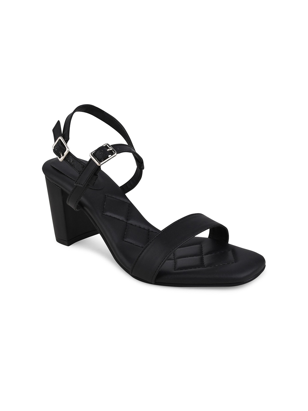 

DressBerry Women Open Toe Block Heels, Black