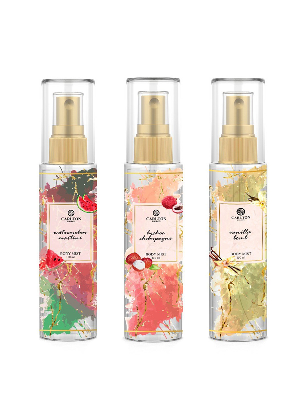 

Carlton London Women Set of 3 Perfumed Body Mists - 150ml each, Pink
