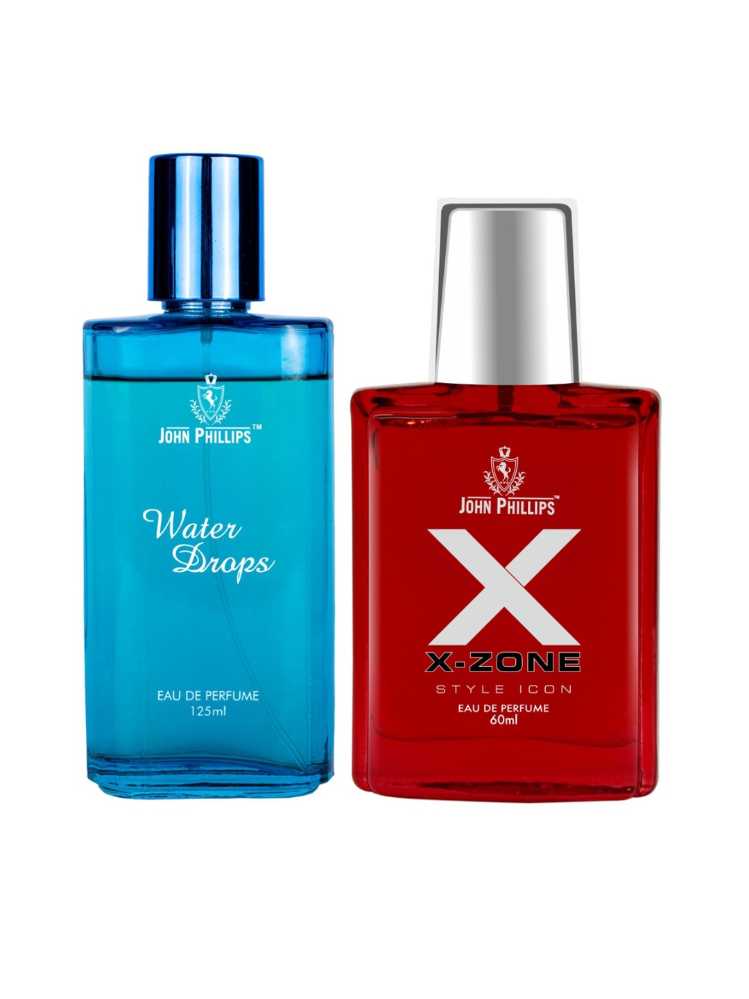 

JOHN PHILLIPS Set of 2 Water Drops (125 ml) & XX Zone Style Icon (60 ml) Eau De Parfums, Red