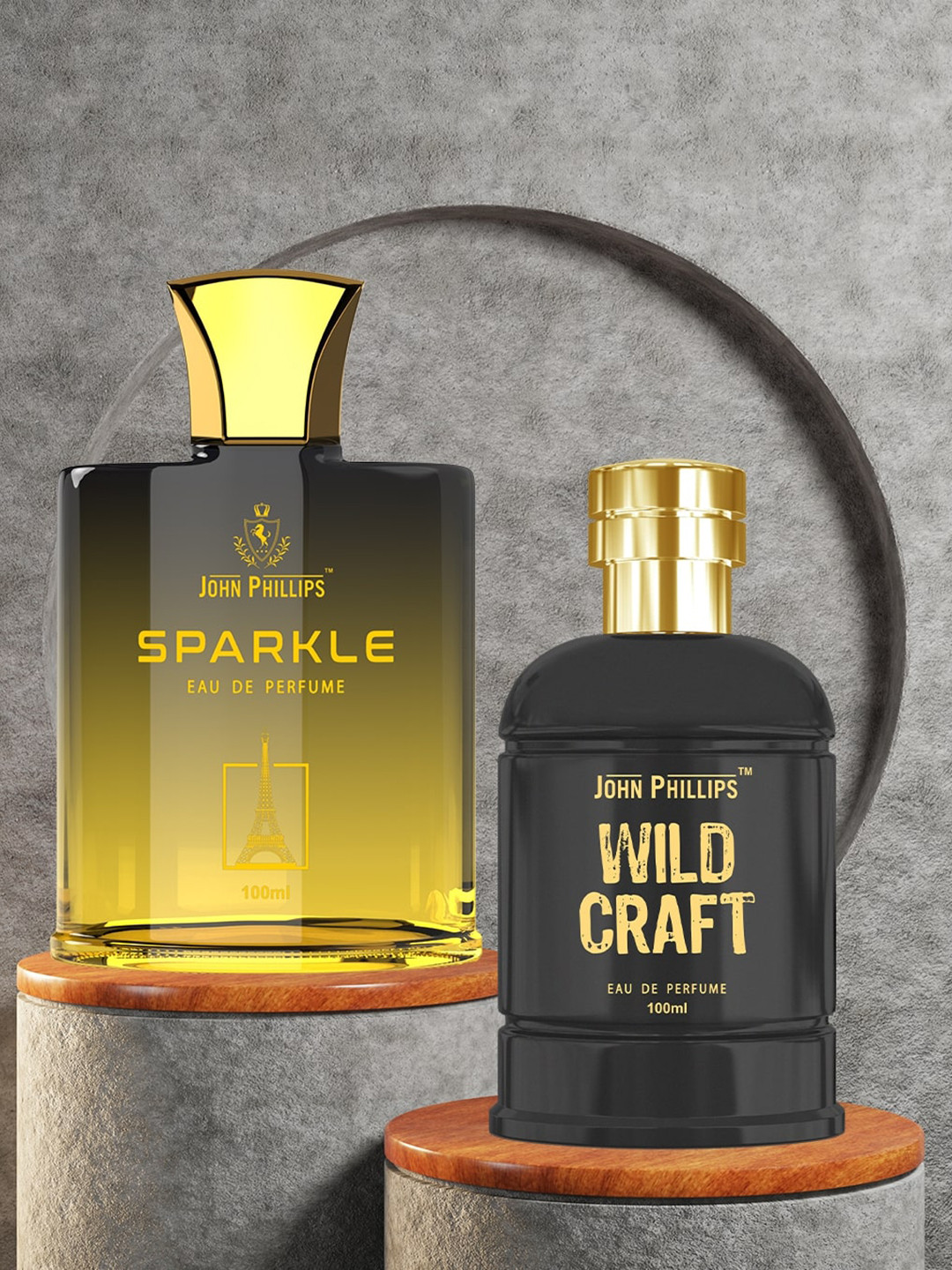 

JOHN PHILLIPS Men Set Of Sparkle & Wildcraft Eau De Parfum - 100ml Each, Yellow