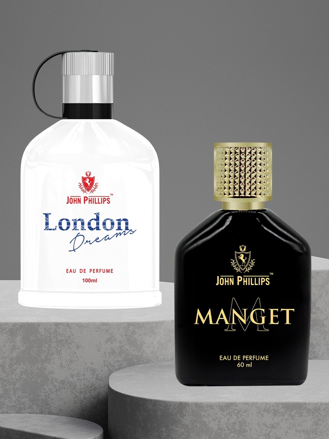 

JOHN PHILLIPS Set Of 2 Eau De Parfum - Men London Dreams 100ml & Manget 60ml, Black