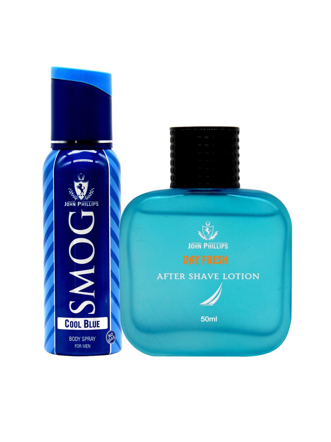 

JOHN PHILLIPS Set of Day Fresh After Shave Lotion 50 ml + Cool Blue Smog Body Spray 120 ml