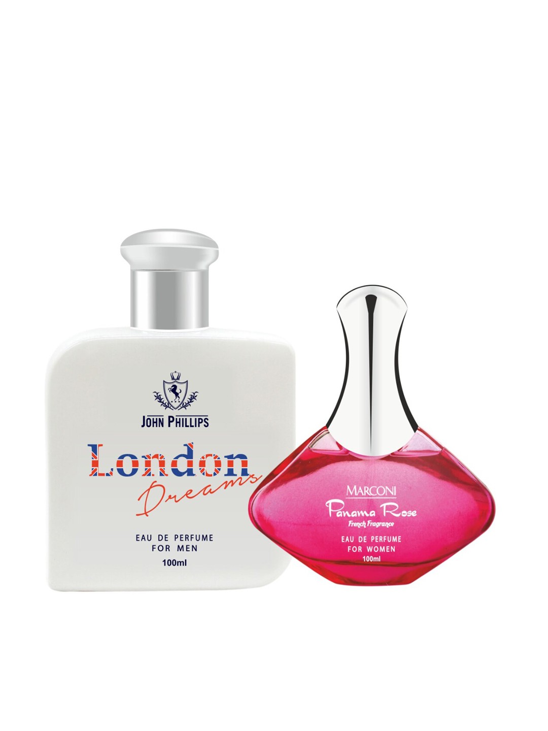 

JOHN PHILLIPS Unisex Set Of London Dreams & Marconi Panama Rose Eau De Parfum - 100ml Each, White