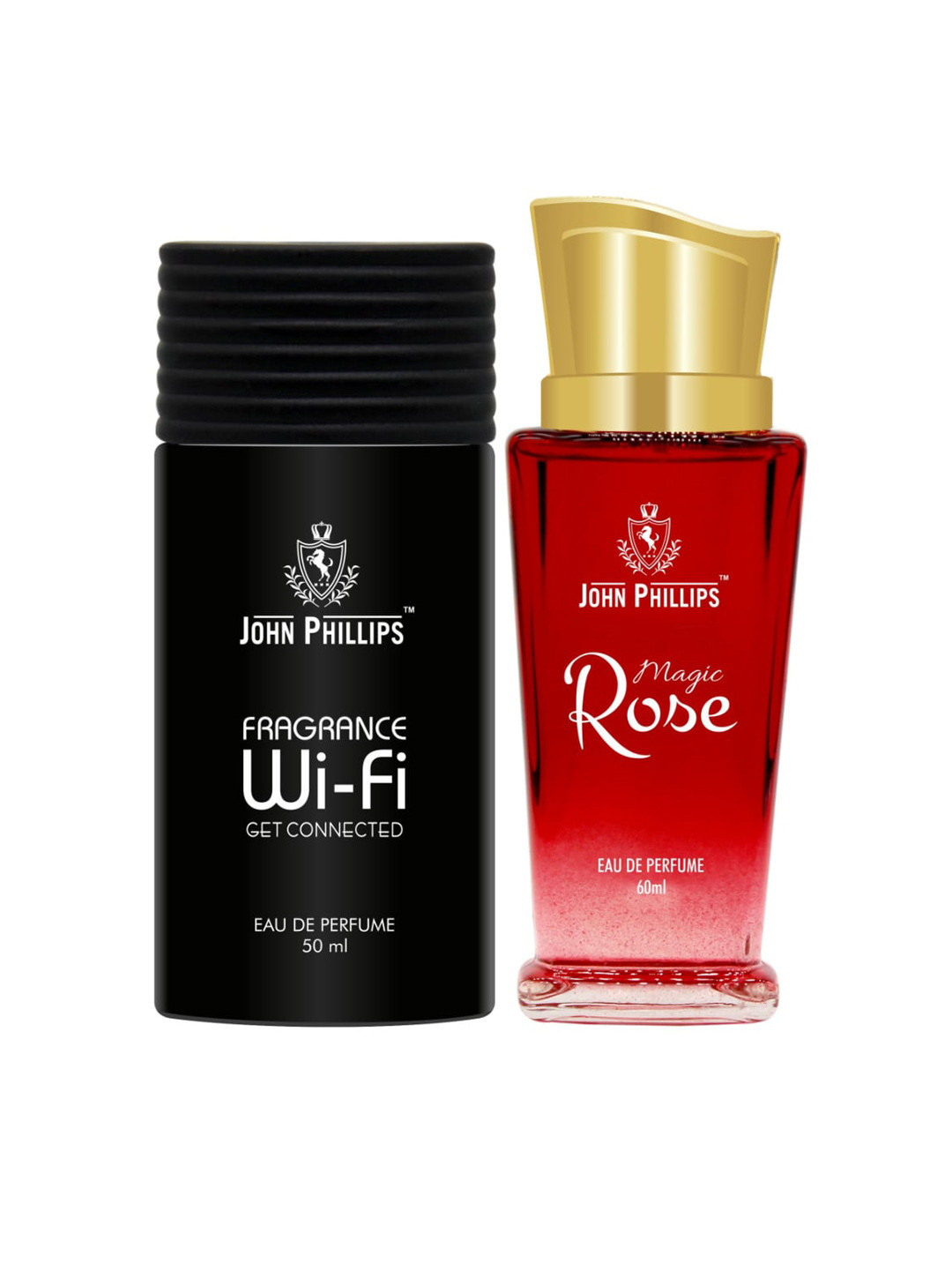 

JOHN PHILLIPS Set of 2 Eau De Parfum - Fragrance Wifi 50 ml & Magic Rose 60 ml, Red