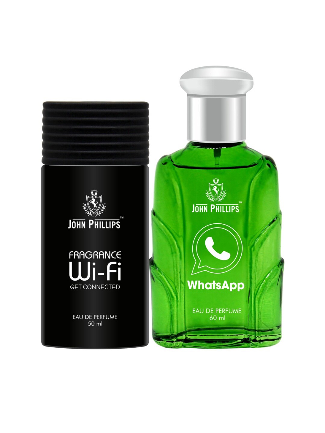 

JOHN PHILLIPS Set Of 2 Eau De Parfum - Whatsapp 60ml & Fragrance Wi-Fi 50ml, Green