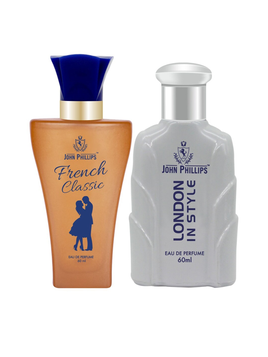 

JOHN PHILLIPS Set of 2 Long Lasting Eau De Parfum - French Classic & London in Style, Orange