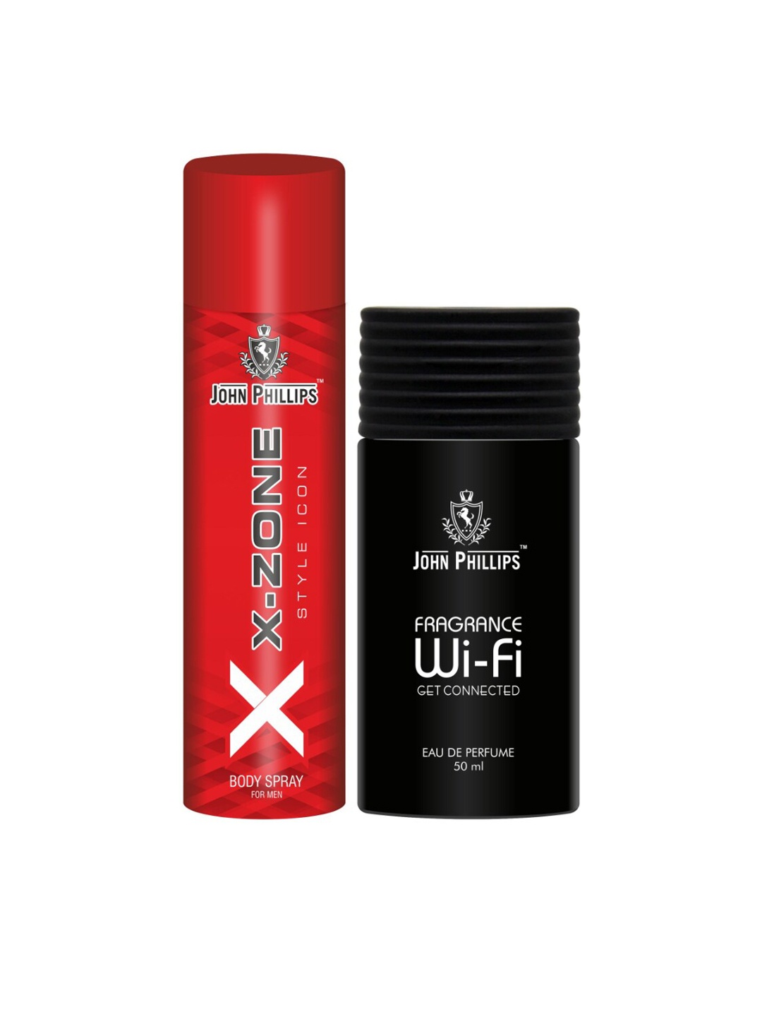 

JOHN PHILLIPS Set Of 2 Fragrance Wifi & Xx-Zone Deodorant, Red
