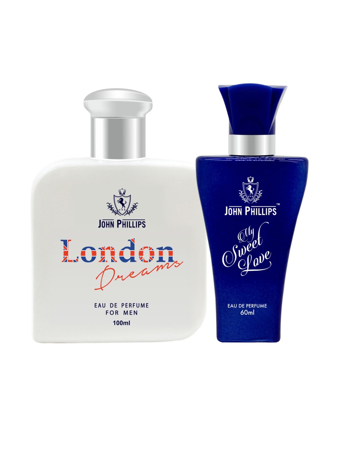 

JOHN PHILLIPS Unisex Set of London Dreams & My Sweet Love Eau De Parfum - 100ml+60ml, Blue